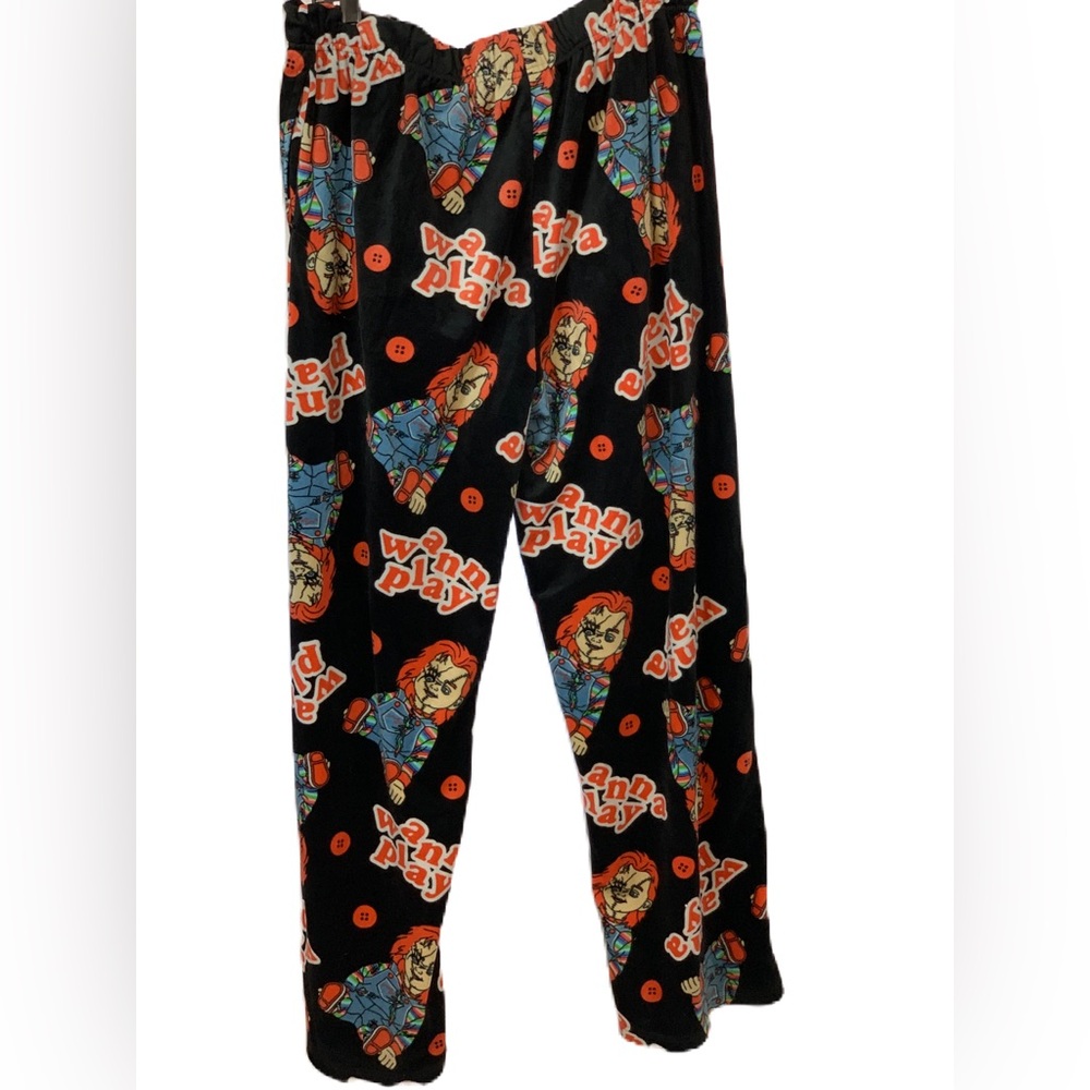 Chucky PJs Wanna Play Pajama Pants Sleepwear Child's Play Unisex SZ L. EC